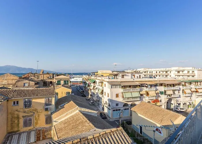 Spacious Maisonette - Roof View Of Corfu Port Дом отдыха *